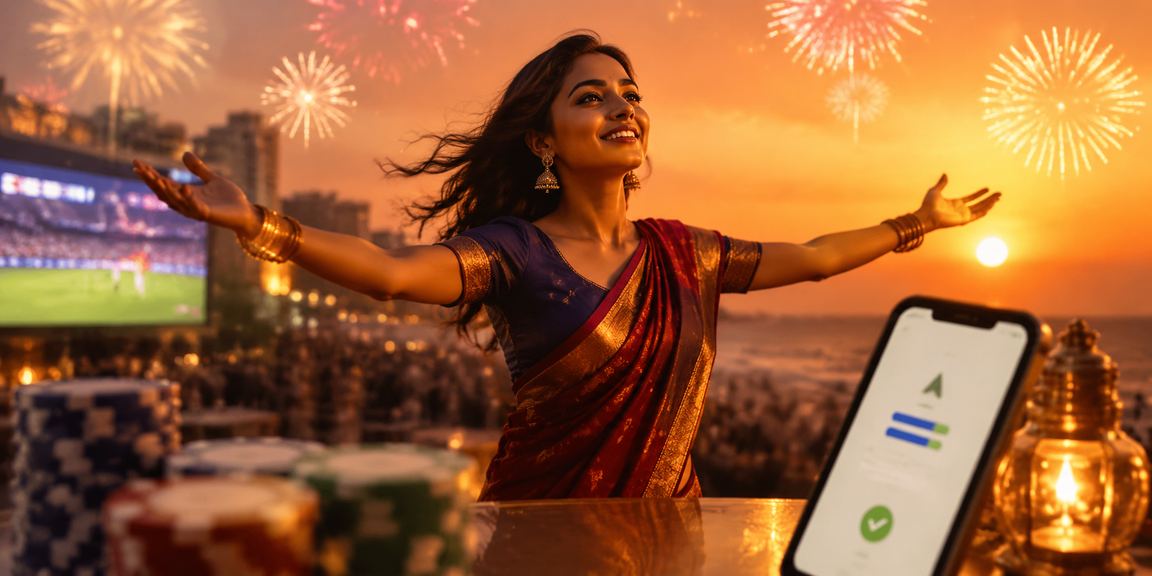 Mobile payment options in Chennai with relaxed woman