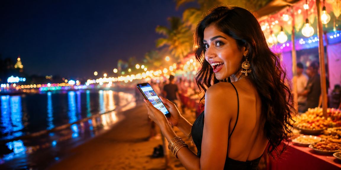Mobile casino gaming and betting on beach in India